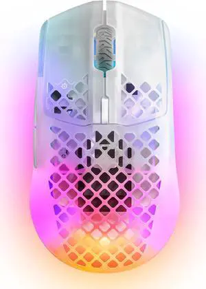 SteelSeries - Aerox 3 Ghost Wireless Optical Gaming Mouse with Ultra-lightweight Translucent Design - White SteelSeries - Aerox 3 Ghost Wireless Optical Gaming Mouse with Ultra-lightweight Translucent Design - White