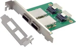 Mini SAS 2 SFF-8088 to 2 SFF-8087 HD Data Server Converter Adapter with Bracket Mini SAS 2 SFF-8088 to 2 SFF-8087 HD Data Server Converter Adapter with Bracket