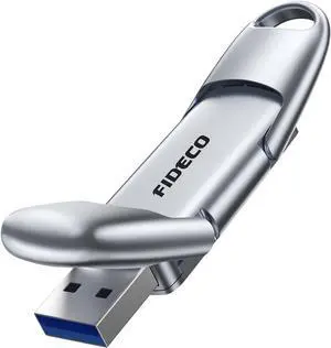 FIDECO 1TB External Solid State Drive, USB 3.2 Gen 2 Portable SSD, up to 1000MB/s, External SSD for iPhone 16/15 with USB-A and USB-C Ports, Zinc Alloy Design FIDECO 1TB External Solid State Drive, USB 3.2 Gen 2 Portable SSD, up to 1000MB/s, External SSD for iPhone 16/15 with USB-A and USB-C Ports, Zinc Alloy Design