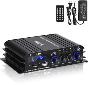 S-299 4.1CH Bluetooth Amplifier USB/SD/TF, Subwoofer, US Plug, Home/Car Stereo Amp S-299 4.1CH Bluetooth Amplifier USB/SD/TF, Subwoofer, US Plug, Home/Car Stereo Amp
