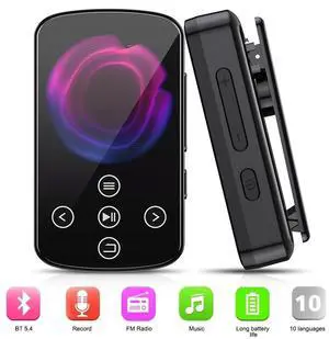 Bluetooth MP3/MP4 Player Hi-Fi Sound, Sports Clip, Touch Screen & Buttons, Portable Bluetooth MP3/MP4 Player Hi-Fi Sound, Sports Clip, Touch Screen & Buttons, Portable