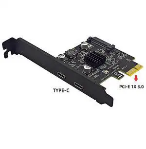 USB 3.2 GEN2 TYPE-E A-KEY expansion card, PCIe to TYPE-C, front-mounted 10G, ASM3142 Dual-port TYPE-C - 1X USB 3.2 GEN2 TYPE-E A-KEY expansion card, PCIe to TYPE-C, front-mounted 10G, ASM3142 Dual-port TYPE-C - 1X