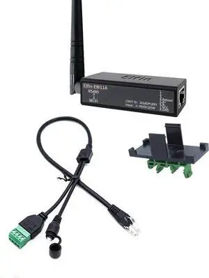 HF Smallest Elfin-EW11/Elfin-EW11A-0 Wireless Networking Devices Modbus TPC IP Function RJ45 RS485 to WiFi Serial Server (EW11A-0 Whole Set) HF Smallest Elfin-EW11/Elfin-EW11A-0 Wireless Networking Devices Modbus TPC IP Function RJ45 RS485 to WiFi Serial Server (EW11A-0 Whole Set)