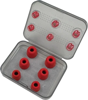 CCA CS02 Memory Foam Earbud Tips Soft & Bouncy, Premium Replacement Foam Tips (3 Pairs) + Liquid Silicone Ear Tips (3 Pairs), S/M/L Noise-Isolating Eartips for in-Ear Earphones(6 Pairs) Red CCA CS02 Memory Foam Earbud Tips Soft & Bouncy, Premium Replacement Foam Tips (3 Pairs) + Liquid Silicone Ear Tips (3 Pairs), S/M/L Noise-Isolating Eartips for in-Ear Earphones(6 Pairs) Red