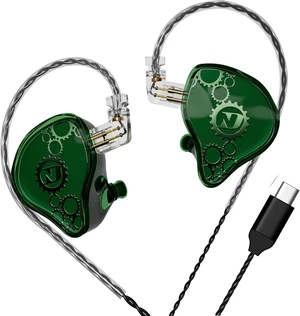 CCA ND Venus in Ear Monitor Headphones, 10mm Double Magnetic Dynamic Driver IEM Earphones, HiFi Wired Gaming Earbuds, 2 Pin Detachable Cable (with Mic, Green, 3.5mm Plug) Without Mic USB-C Green CCA ND Venus in Ear Monitor Headphones, 10mm Double Magnetic Dynamic Driver IEM Earphones, HiFi Wired Gaming Earbuds, 2 Pin Detachable Cable (with Mic, Green, 3.5mm Plug) Without Mic USB-C Green