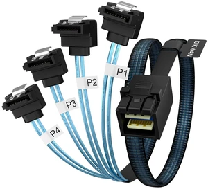 Internal HD Mini SAS to 7PIN SATA Right Angle Cable,1.6ft SFF-8643 Host to 4X SATA Target Cable Compatible with Raid Controller Hard Drive 1.6Feet SFF-8643 to 4X SATA Straight to Right Angle Internal HD Mini SAS to 7PIN SATA Right Angle Cable,1.6ft SFF-8643 Host to 4X SATA Target Cable Compatible with Raid Controller Hard Drive 1.6Feet SFF-8643 to 4X SATA Straight to Right Angle
