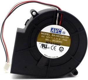 AVC 9733 DC 12V 1.32A BA10033B12H 3 wire turbine cooling fan blower AVC 9733 DC 12V 1.32A BA10033B12H 3 wire turbine cooling fan blower