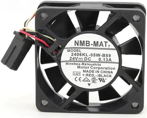 Fanuc fan NMB-MAT 2406KL-05W-B59 6015 6cm 18.3CFM 24V 0.13A cooling A90L-0001-0511cooling fan case cooler Fanuc fan NMB-MAT 2406KL-05W-B59 6015 6cm 18.3CFM 24V 0.13A cooling A90L-0001-0511cooling fan case cooler