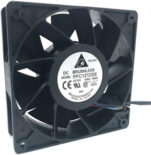 PFC1212DE Delta 12V PWM 120mm 12038 fan 1.5K-5.5K RPM 252 CFM BEAST cooling fan 4-PIN 4 wire PFC1212DE Delta 12V PWM 120mm 12038 fan 1.5K-5.5K RPM 252 CFM BEAST cooling fan 4-PIN 4 wire