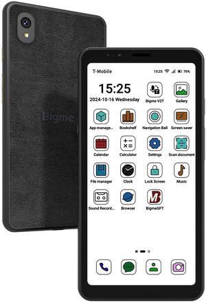 Bigme HiBreak Color E-Ink Smartphone, 6G+128GB Android 11, 5.84-Inch HD Screen, 36-Level Front Light, USB-C, 3300mAh Battery, Dual Camera - Black
