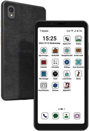 Bigme HiBreak Color E-Ink Smartphone, 6G+128GB Android 11, 5.84-Inch HD Screen, 36-Level Front Light, USB-C, 3300mAh Battery, Dual Camera - Black