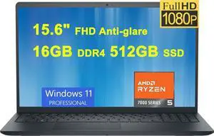 Dell - Inspiron 15 3535 - Full HD - Ryzen 5 7530U - 16GB RAM - 512GB SSD - Black - INS3535-R57530U-16-512 - Very Good Condition (B Grade)