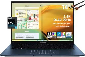 ASUS - Zenbook 14" Intel Evo Platform - Intel Core i5-1240P 12th Gen - 8GB RAM - 256GB SSD - Ponder Blue - Q409ZA-EVO.I5256BL - Very Good Condition (B Grade)