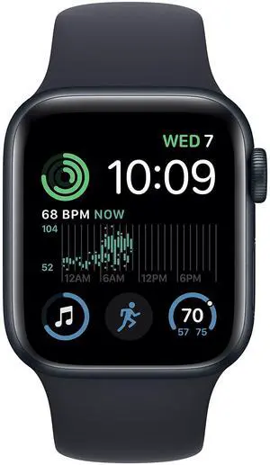 Apple Watch SE 2nd Gen (GPS) 40mm Aluminum Midnight Sport Band - S/M - MNT73LL/A - Good Condition