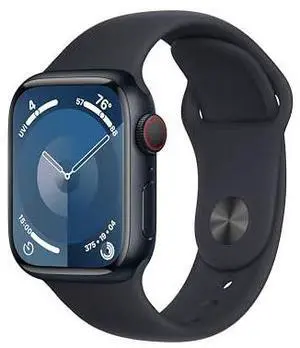 Apple Watch Series 9 (GPS + Cellular) 41mm Aluminum Case with Midnight Sport Band - S/M - Midnight - MRHR3LW/A - Good Condition
