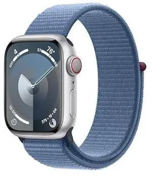 Apple Watch Series 9 GPS + Cellular 41mm Aluminum Case with Winter Blue Sport Loop - MRHX3LW/A - Very Good Condition (B Grade)