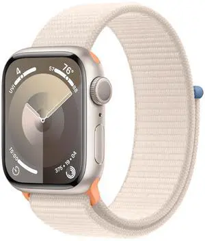 Apple Watch Series 9 (GPS) 41mm Aluminum Case with Starlight Sport Loop - Starlight - MR8V3LL/A - Good Condition