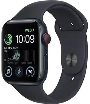 Apple Watch SE (GPS + Cellular) 40mm Aluminum Case Midnight Sport Band Midnight - MNTM3LL/A- Good Condition