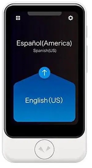 POCKETALK S2 Plus Real-Time Voice and Camera Translator 5-Year eSIM White Extra Large Screen Long Battery Life Supports 92+ Languages Business Edition