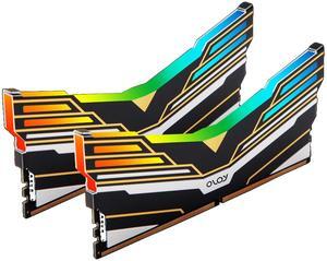 OLOy DDR4 RAM 32GB (2x16GB) Warhawk Aura Sync RGB 3000 MHz CL16 1.35V 288-Pin Desktop Gaming UDIMM (MD4U163016BEDA)