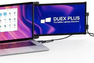 Mobile Pixels Duex Plus Portable Monitor for Laptops, USB C/USB A Plug and Play 13.3in FHD 1080p Laptop Screen Extender
