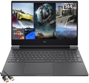 HP Victus Gaming Laptop, 15.6" FHD IPS 144Hz Display, AMD 6-Core Ryzen 5 7535HS(Beat i7-11600H), GeForce RTX 2050, 32GB DDR5, 2TB NVMe SSD, Backlit KB, Wi-Fi 6, RJ-45, USB-C, PDG HDMI, Win 11 Pro