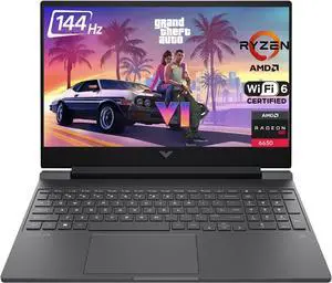 HP Victus 15 Gaming Laptop (15.6" FHD 144Hz IPS, AMD Ryzen 5 7535HS, 32GB DDR5 RAM, 1TB PCle SSD, (Radeon RX 6550M 4GB Beat RTX3050)) Backlit KB, Wi-Fi 6, Webcam, Ethernet, Win 11 Home