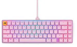Glorious Gaming Keyboard - GMMK 2 - TKL Hot Swappable Mechanical Keyboard, Red Switches, Wired, Keyboard with Lights, Compact Keyboard - 65% Percent Keyboard (Pink RGB Keyboard)
