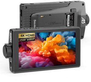 Desview A5 Touch Screen Camera Field Monitor, 5.5 Inch 1920 * 1080 Full HD 4K HDMI Vedio Monitor with 3D Lut Waveform VectorScope Histogram False Color Peaking Focus, Sunshade Included