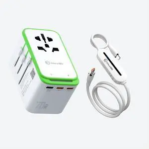 GlocalMe UniCord Charging Cable and Universal Travel Adapter with 4G WiFi Mobile Hotspot and US 8GB Data
