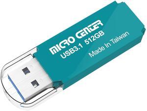 Micro Center Pro 512GB USB 3.1 Gen1 Flash Drive Faster USB Stick External Data Storage Thumb Drive (512GB, Green)