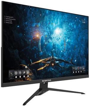 Sceptre 27-inch FHD 1080p IPS Gaming LED Monitor up to 165Hz 144Hz 1ms DisplayPort HDMI, FreeSync FPS RTS Build-in Speakers Gunmetal Black 2022 (E275B-FPT165)