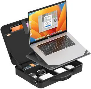 Smatree MobileBase Laptop Shoulder Sleeve for 15.3 inch Macbook Air M4 2025/M3 2024/M2 A3114, for 16 inch Macbook Pro M4 2024/M3/M2 2023 A2991 A2780 A2485, Hard Laptop Carrying Case with Stand (A485S)
