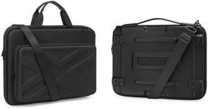MOSISO 15.6 inch Hard Shell Laptop Case for Men Women with Front Pocket & Abstract Geometric Hard Shell Laptop Case Sleeve, Black