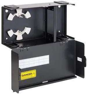 ICC Fiber Optic Wall Mount Enclosure - 2 Slots for LGX Compatible Adapter Panels or Cassettes (Sold Separately), Fiber Enclosure Supports up to 48 Fibers, Secure Fiber Management Solution, ICFODE21WM