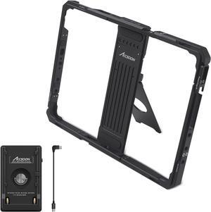 Accsoon PowerCage Pro II Case for iPad Pro 12.9inch- iPad Pro 3rd Gen 2018, 4th Gen 2020, 5th Gen 2021, 6th Gen 2022 with NP-F Battery Plate Adapter, Protective Case, Use with SeeMo/SeeMo Pro/Nano