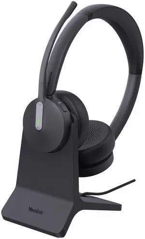 Yealink BH70 Dual UC Wireless Headset with Charging Stand, UC Compatible Bluetooth Headphone with Mic for Work, up to 35h Talk Time, 147g All-Day Comfort Perfect for Open Office Hybrid Work, USB-A