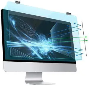 MOSISO 23-24 inch Computer Blue Light Blocking Screen Protector for Diagonal 23,23.6,23.8,24 inch Monitor, Anti-Glare Double Sided Available Eye Protection Hanging Computer Screen Blue Light Blocker