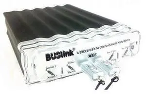 BUSlink CSX-22TSU3KKB 22TB HDD 2FA Bilateral Dual Keys 512-bit AES USB 3.2 Gen 1 (3.0) /eSATA CipherShield FIPS 140-2 HIPAA Hardware Encrypted External Drive