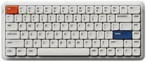 MelGeek O2 Wireless Mechanical Quiet Keyboard for Work, 75% Compact Gaming Keyboard with Hot-Swappable and Pre-lubed Linear Switches, Bluetooth/2.4 GHz/USB-C for Mac Windows Linux