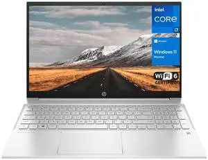 HP Pavilion Laptop, 15.6" FHD Touchscreen Display, Intel Core i7-1255U Processor, 32GB RAM, 1TB SSD, HDMI, Webcam, Wi-Fi 6, Backlit KB, Fingerprint Reader, Windows 11 Home, Silver