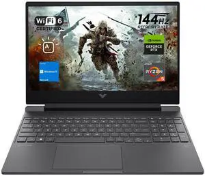 HP Victus 15 Gaming Laptop, 15.6" FHD 144Hz Display, AMD Ryzen 5 7535HS, 64GB DDR5 RAM, 2TB PCIe M.2 SSD, NVIDIA GeForce RTX 2050, HDMI, Webcam, Backlit Keyboard, Wi-Fi 6, Windows 11 Home, Silver