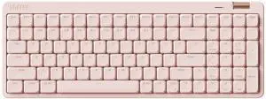 Flow Lite 100 Keys Low Profile Mechanical Keyboard, Swappable Rechargeable Wireless Keyboard with 2.4G Receiver, Bluetooth and Wired Connection for Windows, Mac/Spector Linear Switches (Flamingo)