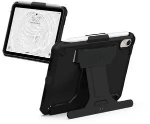 URBAN ARMOR GEAR UAG Designed for iPad Mini A17 Pro Case (7th Gen, 2024) A2993 A2995 A2996 8.3" Scout w/Hand Strap, Kickstand & Pencil Holder Rugged Impact-Resistant MIL-STD Protective Cover, Black