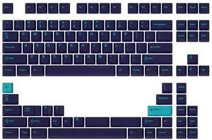 DROP + MiTo GMK Laser Custom Mechanical Keyboard Keycap Set - 120-keys, Doubleshot, Cherry Profile, for 60%, 65%, and TKL Layouts, etc. (Synthwave)