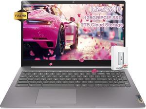 Lenovo IdeaPad 3i Chromebook Laptop Google - 15.6 inch FHD Large Screen - 4GB RAM -128G PCIE SSD -HDMI - Wi-Fi 6 - Long Battery Life - 2024 Google Chromebook Kids School Student