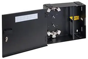 ICC Fiber Optic Wall Mount Enclosure - 4 Slots for LGX Compatible Adapter Panels or Cassettes (Sold Separately), Fiber Enclosure Supports up to 96 Fibers, Secure Fiber Management Solution, ICFODE41WM