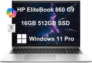 HP EliteBook 860 G9 Business Laptop (16" FHD+ Anti-glare, Intel 10-Core i5-1245U, 16GB DDR5 RAM, 512GB SSD) Long Battery Life, Fingerprint Reader, 5MP Webcam, Wi-Fi 6, Win 11 Pro w/AI Copilot, Silver