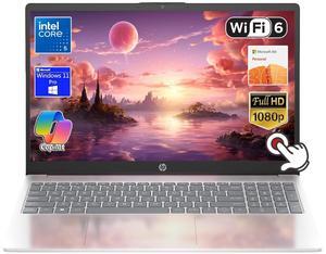 HP 15.6-inch Touchscreen Laptop, Intel Core 5 120U, FHD (1920 x 1200) Display, Wi-Fi 6, Webcam, Windows 11 Pro Copilot, w/Office 365 (16GB RAM | 1TB PCIe SSD)