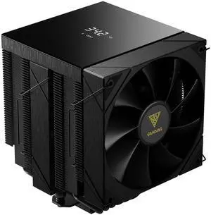 GAMDIAS Boreas P2-62D Digital Black CPU Air Cooler, Digital Screen Top Cover w/Software, Dual High Airflow PWM Fans, 6 Heat Pipes, Dual Tower, for AMD AM4/AM5/Intel LGA 1851/1700/1150/1151/1200